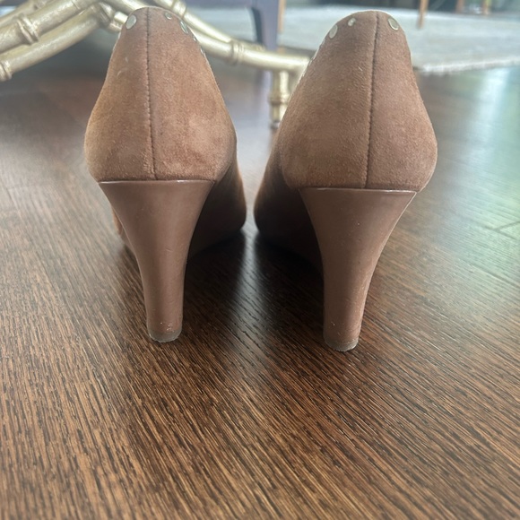 Womens Franco Sarto camel suede open-toe wedge shoe size 7- - Picture 4 of 5